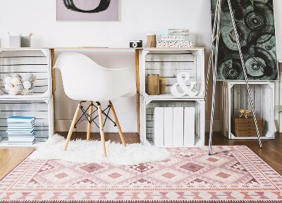 Vinyl rug Pale pink rhombuses