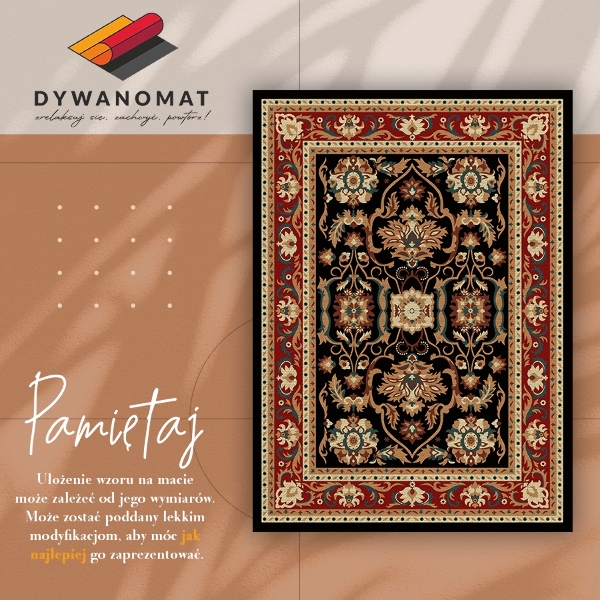 Vinyl floor rug Retro texture