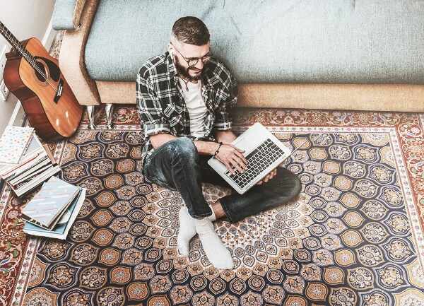 Vinyl rug A mesmerizing mandala