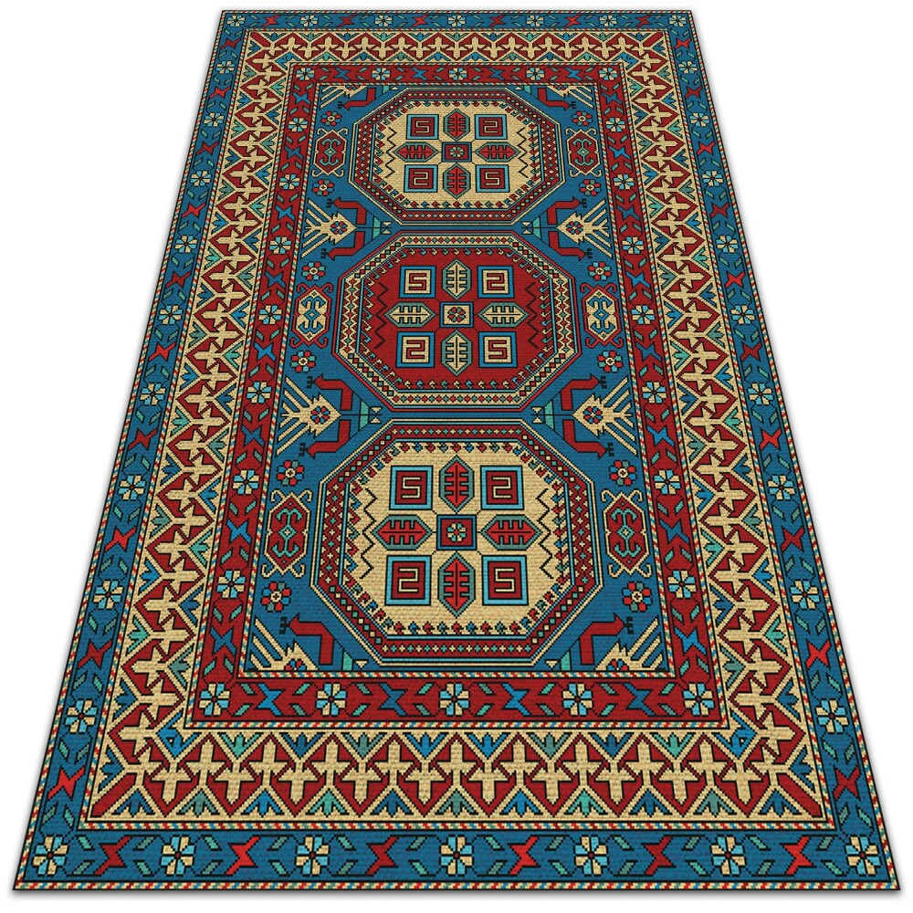 Vinyl floor rug Geometric braid - Decormat.co.uk