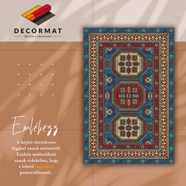 Vinyl rug Folk pattern