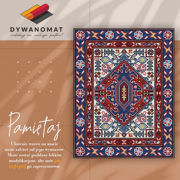 Vinyl floor rug Folk ornaments