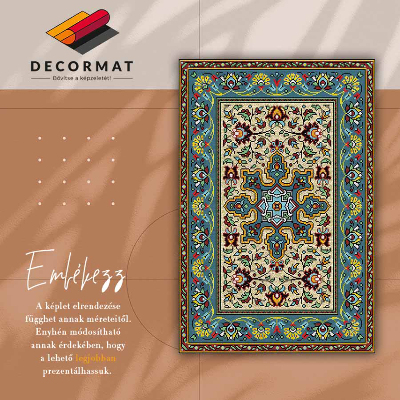 Interior vinyl floor mat Colorful geometric patterns