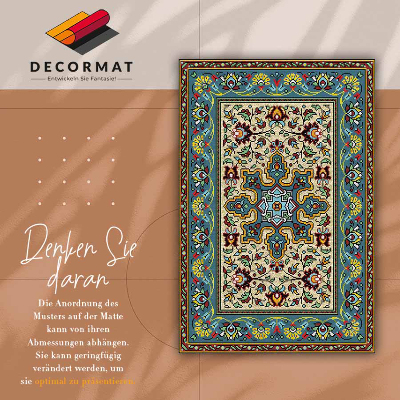 Interior vinyl floor mat Colorful geometric patterns