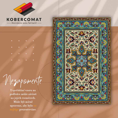 Interior vinyl floor mat Colorful geometric patterns