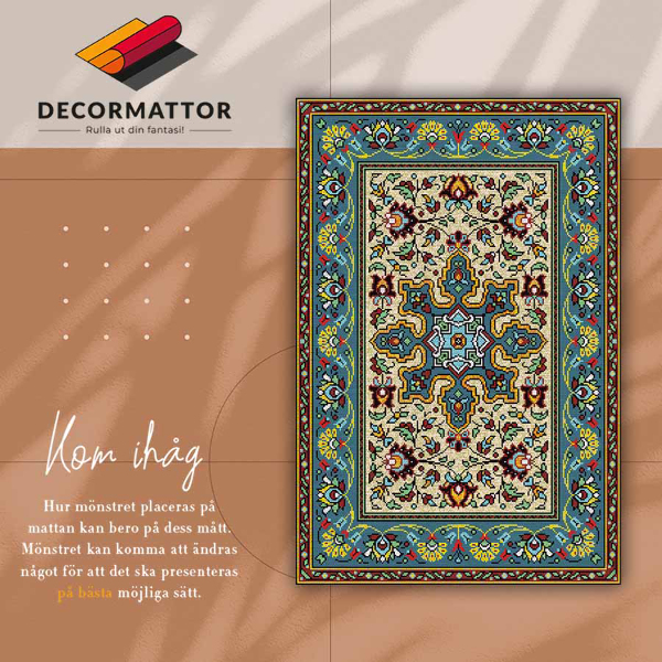 Interior vinyl floor mat Colorful geometric patterns