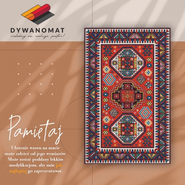 Vinyl floor mat Traditional folk style