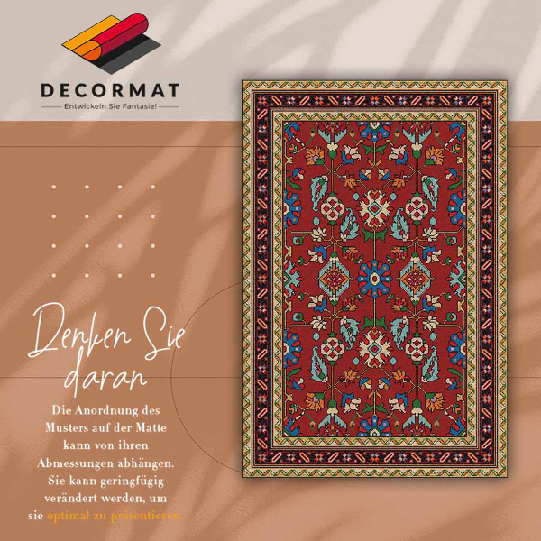 Indoor vinyl PVC carpet Folk mosaic