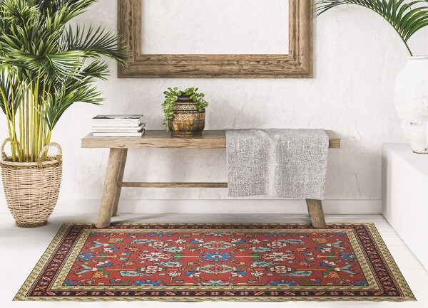 Indoor vinyl PVC carpet Folk mosaic