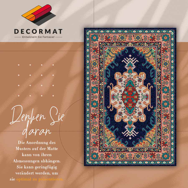 Vinyl floor rug Folk textures