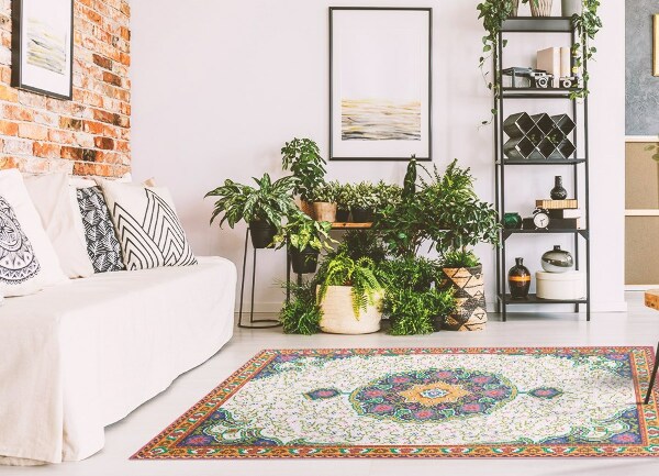 Fashionable vinyl rug Turkish chic