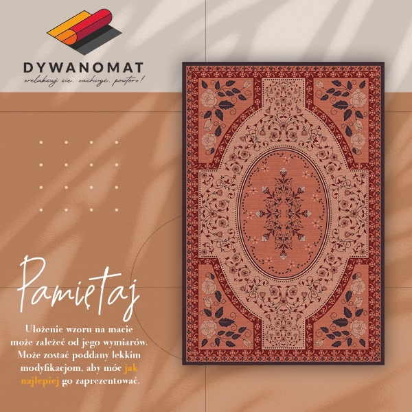 Fashionable vinyl rug Flower wreath pattern