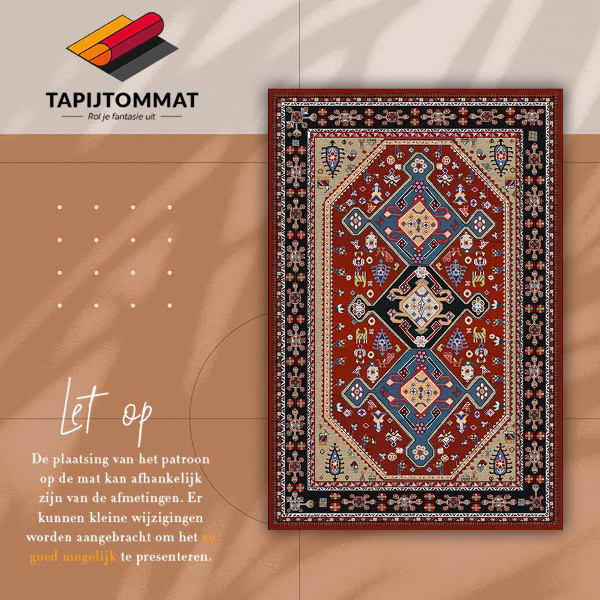 Interior vinyl floor mat Persian texture