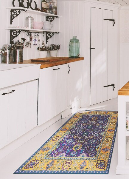 Indoor vinyl PVC carpet Persian style beautiful details