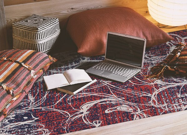 Vinyl floor mat Retro abstraction