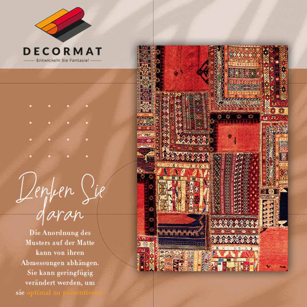 Indoor vinyl PVC carpet Patchwork abstraction