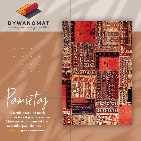 Indoor vinyl PVC carpet Patchwork abstraction