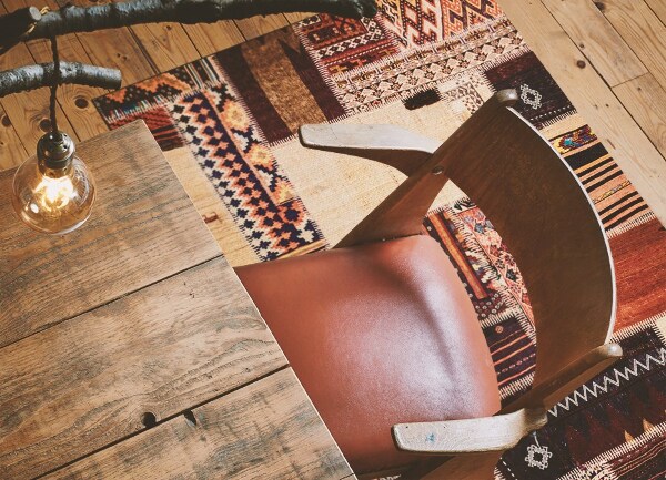 Indoor vinyl PVC carpet Abstract patchwork