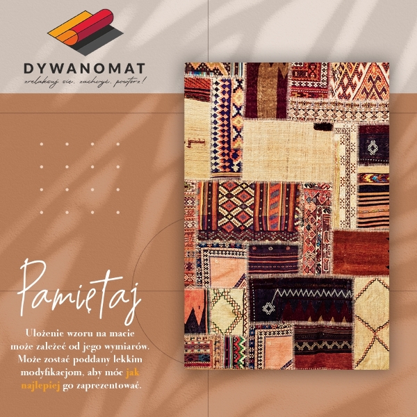 Indoor vinyl PVC carpet Abstract patchwork