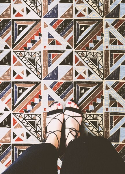 Vinyl rug Geometric mosaic