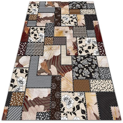 Universal vinyl carpet Floral collage