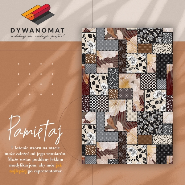 Universal vinyl carpet Floral collage