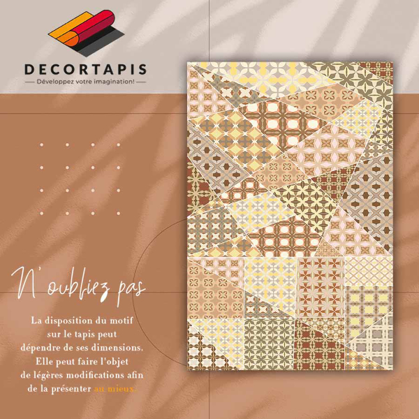 Vinyl floor mat Antique collage