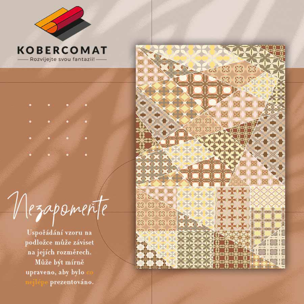 Vinyl floor mat Antique collage