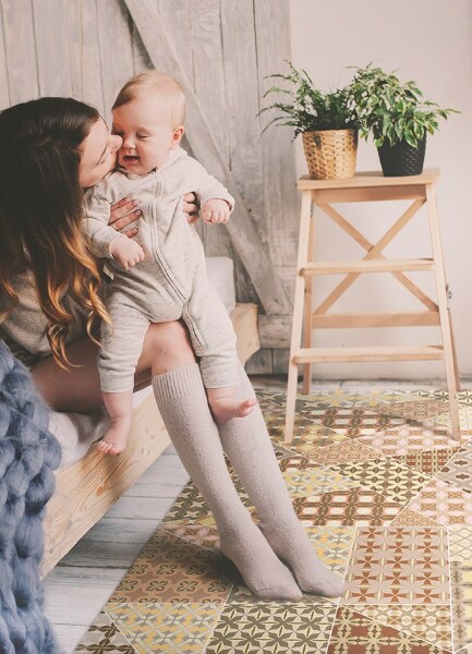 Vinyl floor mat Antique collage