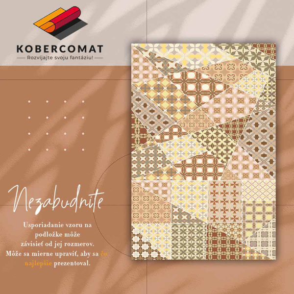 Vinyl floor mat Antique collage