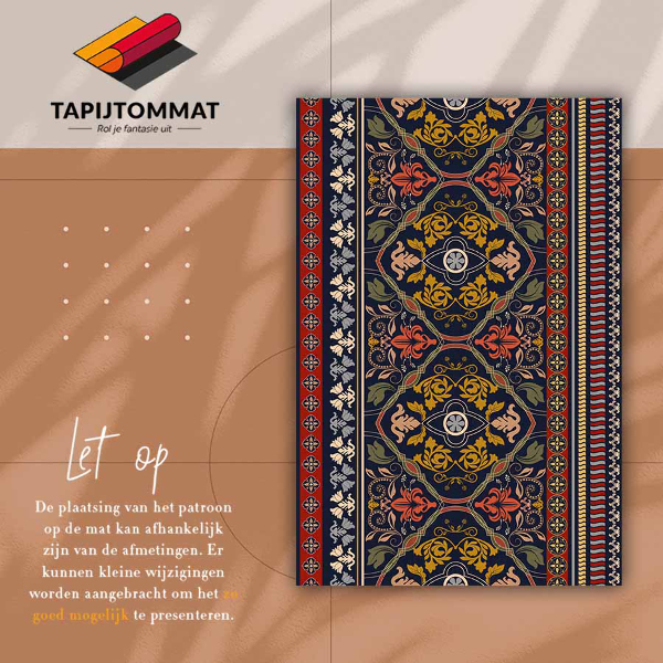 Indoor vinyl PVC carpet Floral boho pattern
