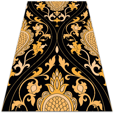 Interior vinyl floor mat Golden damask