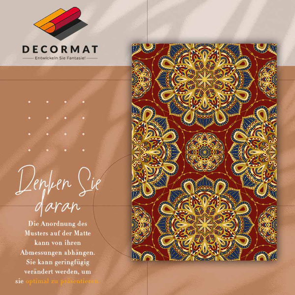 Vinyl floor mat Gold patterns