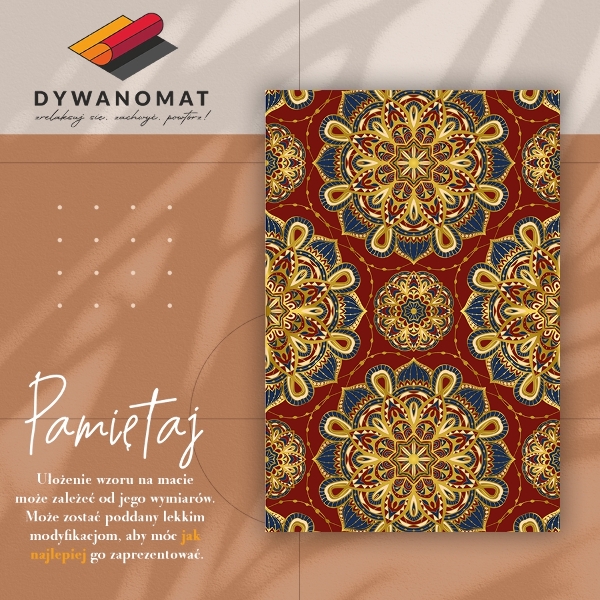 Vinyl floor mat Gold patterns