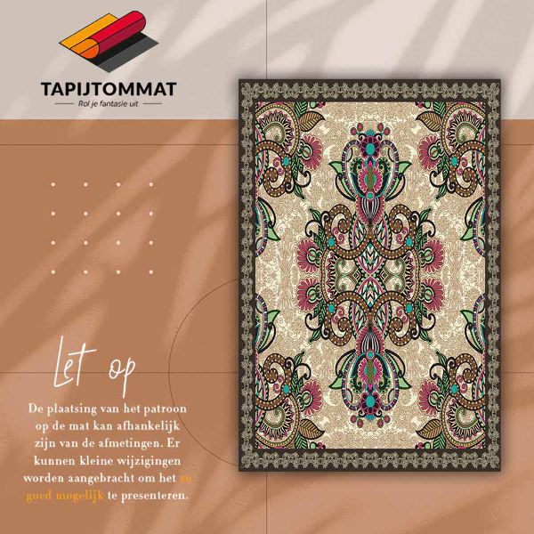 Vinyl indoor rug Classic eastern pattern