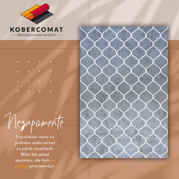 Indoor vinyl PVC carpet Moroccan style