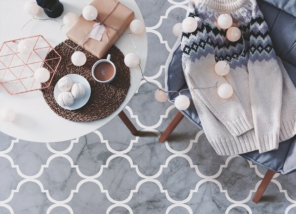 Indoor vinyl PVC carpet Moroccan style