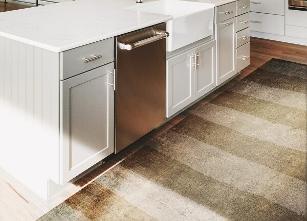 Universal vinyl rug Horizontal stripes