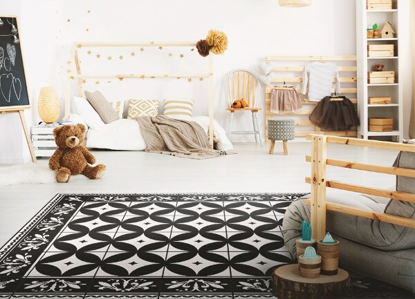 Indoor vinyl PVC carpet Tiled wheels