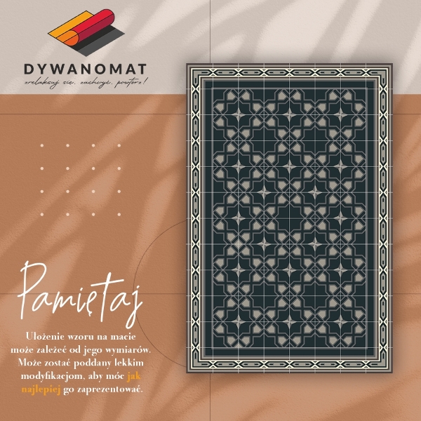 Vinyl floor mat Geometric stars