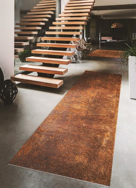 Fashionable vinyl rug Rusty sheet metal