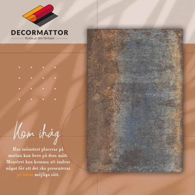 Fashionable vinyl rug Rusty sheet metal