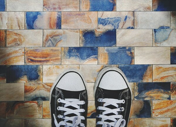 Universal vinyl rug Marble cube