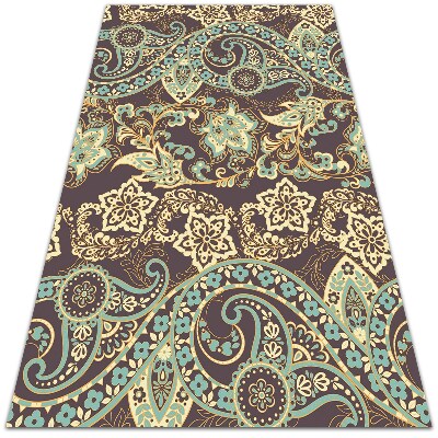 Vinyl floor rug Paisley Asian style