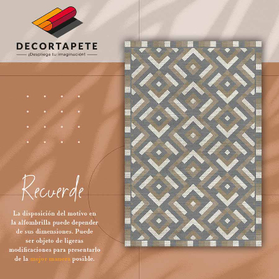 Indoor vinyl PVC carpet Aztec geometry