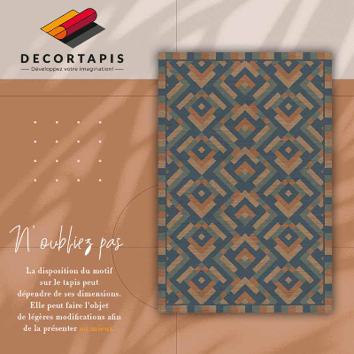 Indoor vinyl PVC carpet Aztec geometry