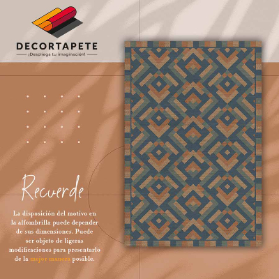 Indoor vinyl PVC carpet Aztec geometry