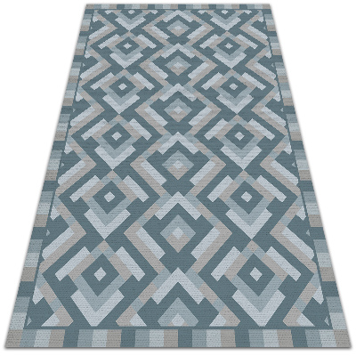 Indoor vinyl PVC carpet Aztec geometry