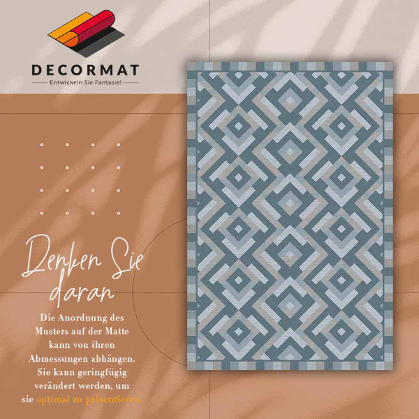 Indoor vinyl PVC carpet Aztec geometry