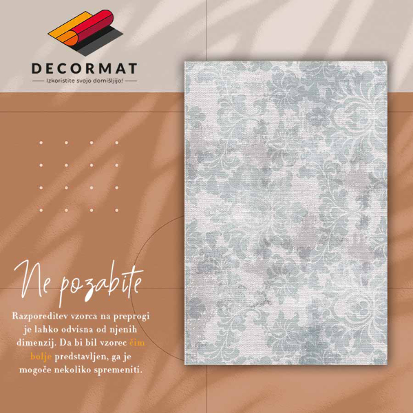 Vinyl floor mat Persian flowers